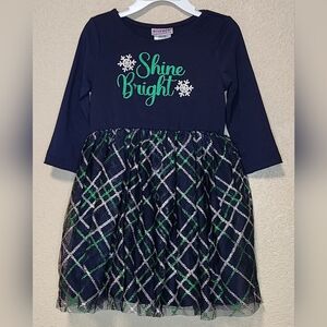 Blueberi Boulevard Toddler Girls Shine Bright Christmas Tulle Dress Size 4T